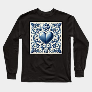 Dutch Tile: The Heart No.3 Long Sleeve T-Shirt